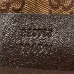 Pre Owned Gucci Beige/Brown Canvas and Leather Interlocking Boston Bag