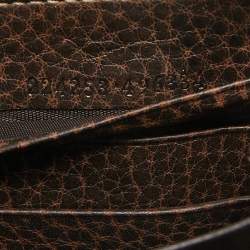 Pre Owned Gucci Beige/Brown GG Canvas and Leather Bamboo Tassel Zip Around Wallet