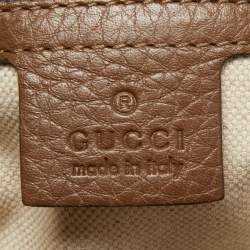 مملوكة مسبقًا Gucci Brown Leather Large Bamboo Shopper Tote