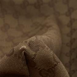 مملوكة مسبقًا Gucci Dark Olive Green GG Canvas Bamboo Tassel Shopper Tote