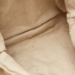 مملوكة مسبقًا Gucci Dark Olive Green GG Canvas Bamboo Tassel Shopper Tote