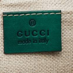 Pre Owned Gucci Green Leather Small Snaffle Bit Shoulder Bag