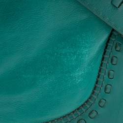 Pre Owned Gucci Green Leather Jackie Hobo