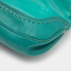 Pre Owned Gucci Green Leather Jackie Hobo