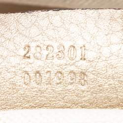 Pre Owned Gucci Beige/Gold GG Canvas and Leather Bella Flap Bag