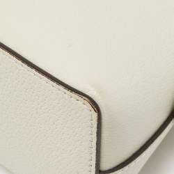 Pre Owned Gucci White Leather Small Ophidia Shoulder Bag