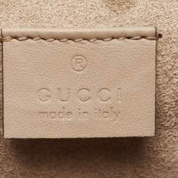 Pre Owned Gucci Beige GG Supreme Canvas and Suede Small Dionysus Shoulder Bag