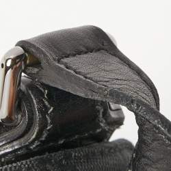 Gucci Black GG Canvas Small Horsebit Chain Shoulder Bag