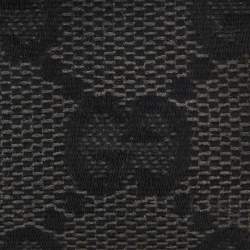 Gucci Black GG Canvas and Leather Flap Compact Wallet