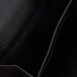 Gucci Black GG Canvas and Leather Flap Compact Wallet