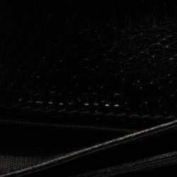 Gucci Black GG Canvas and Leather Flap Compact Wallet