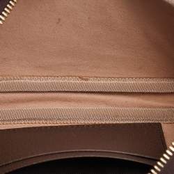 Pre Owned Gucci Beige/Brown GG Supreme Canvas and Leather Ophidia Wristlet