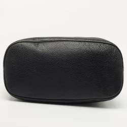 Gucci Black Leather Dome Satchel