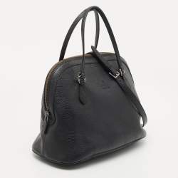 Gucci Black Leather Dome Satchel