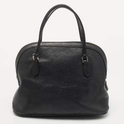 Gucci Black Leather Dome Satchel