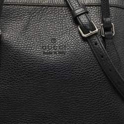 Gucci Black Leather Dome Satchel