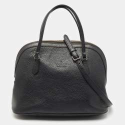 Gucci Black Leather Dome Satchel