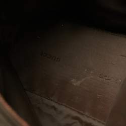 Pre Owned Gucci Dark Brown Nylon and Leather Hobo