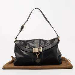 Pre Owned Gucci Black Leather Small Duchessa Shoulder Bag