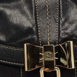 Pre Owned Gucci Black Leather Small Duchessa Shoulder Bag