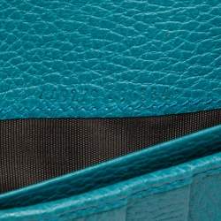 Gucci Blue Leather Flap Continental Wallet