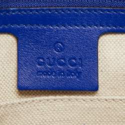 Pre Owned Gucci Royal Blue Patent Leather Bright Bit Clutch