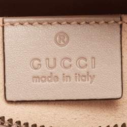 Gucci Beige Matelassé Leather Mini GG Marmont Camera Bag