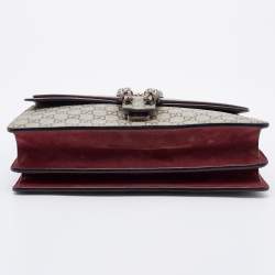 Pre Owned Gucci Multicolor GG Supreme Canvas and Suede Blooms Medium Dionysus Shoulder Bag