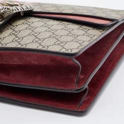 Pre Owned Gucci Multicolor GG Supreme Canvas and Suede Blooms Medium Dionysus Shoulder Bag