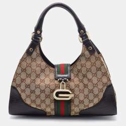 Gucci GG Canvas Shoulder Bag Brown - The Recollective