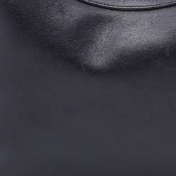 Pre Owned Gucci Black Leather Rope Handle Hobo