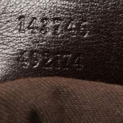 Pre Owned Gucci Brown GG Canvas and Leather Hobo