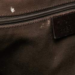 Pre Owned Gucci Brown GG Canvas and Leather Hobo