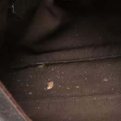 Pre Owned Gucci Brown GG Canvas and Leather Hobo