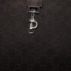 Pre Owned Gucci Brown GG Canvas and Leather Hobo