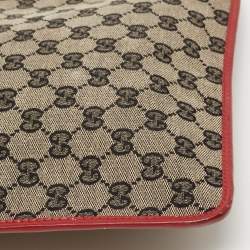 Gucci Beige/Red GG Canvas and Leather Messenger Bag