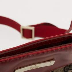 Gucci Beige/Red GG Canvas and Leather Messenger Bag