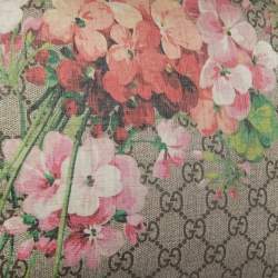 Pre Owned Gucci Beige/Maroon GG Supreme Blooms Print Canvas and Suede Medium Dionysus Shoulder Bag