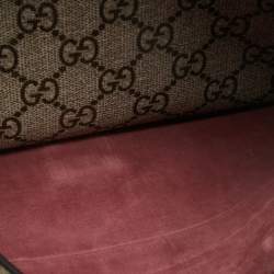 Pre Owned Gucci Beige/Maroon GG Supreme Blooms Print Canvas and Suede Medium Dionysus Shoulder Bag