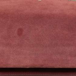 Pre Owned Gucci Beige/Maroon GG Supreme Blooms Print Canvas and Suede Medium Dionysus Shoulder Bag