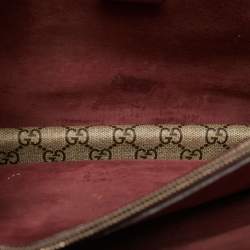 Pre Owned Gucci Beige/Maroon GG Supreme Blooms Print Canvas and Suede Medium Dionysus Shoulder Bag