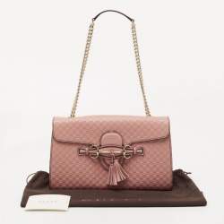 Gucci Pink Microguccissima Leather Medium Emily Shoulder Bag