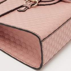 Gucci Pink Microguccissima Leather Medium Emily Shoulder Bag