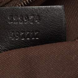 Pre Owned Gucci Beige/Black GG Canvas and Leather Medium Sukey Hobo