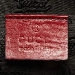 Pre Owned Gucci Red Leather Studded Babouska Hysteria Clutch