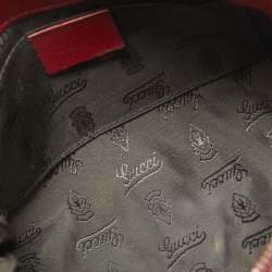 Pre Owned Gucci Red Leather Studded Babouska Hysteria Clutch