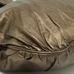 Pre Owned Gucci Olive Green Leather Small Hysteria Hobo