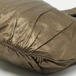 Pre Owned Gucci Olive Green Leather Small Hysteria Hobo