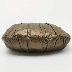 Pre Owned Gucci Olive Green Leather Small Hysteria Hobo