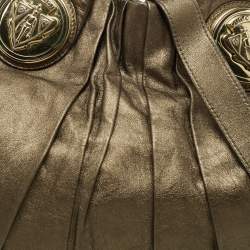 Pre Owned Gucci Olive Green Leather Small Hysteria Hobo